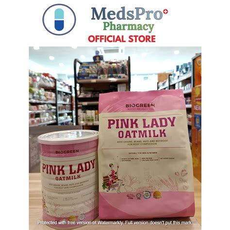 Biogreen Pink Lady Oatmilk G Tin Sachet Gx S G Shopee Malaysia