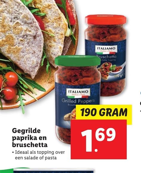 Gegrilde Paprika En Bruschetta Gram Aanbieding Bij Lidl