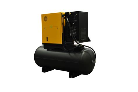 7 5 HP Air Compressor With Dryer Package Rotary Screw 120 Gallon Tank