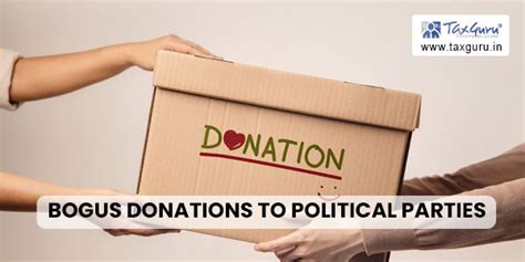 Bogus Donations To Political Parties