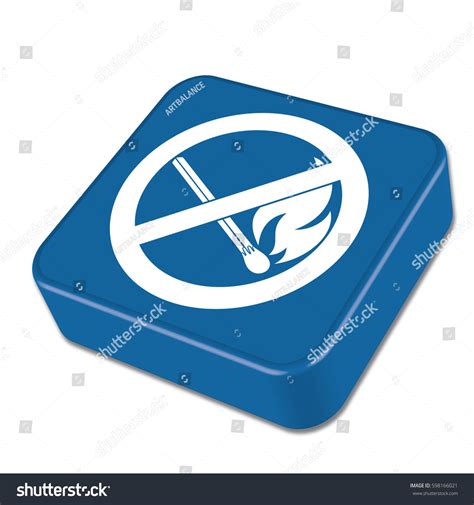 No Fire Sign Prohibition Open Flame Stock Vector Royalty Free