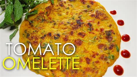 Tomato Omelette Recipe South Indian Breakfast Dish Veg Masala