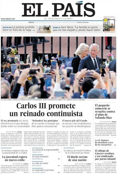 Portada Del Diario El Pa S Del D A News Europa