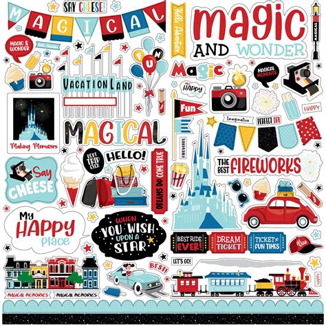 Believe In Magic Cardstock Stickers 12x12 Elements 793888033566