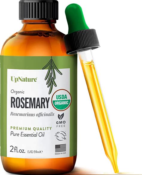 Upnature Organic Rosemary Essential Oil Usda Certified Organic 100 Pure Rosemary