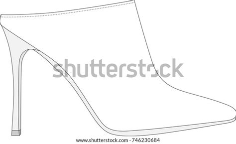 White High Heeled Mule Technical Drawing Stock Vector (Royalty Free) 746230684 | Shutterstock