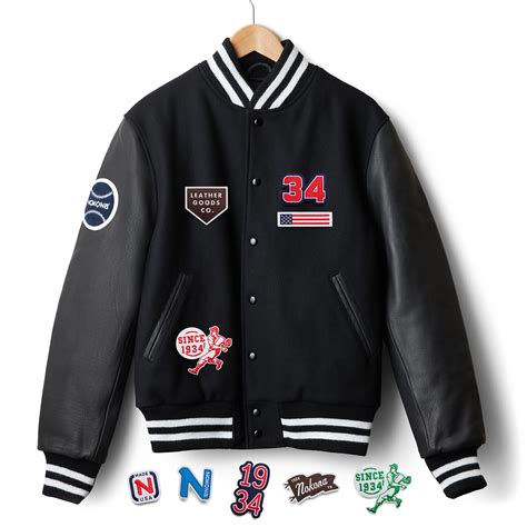 Nokona Varsity Jacket In Black Personalize Your Patches Nokona