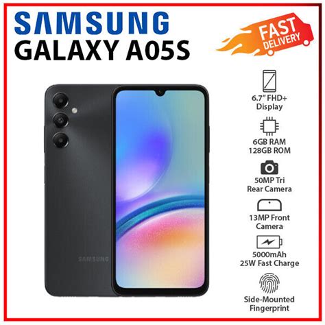 Newandunlocked Samsung Galaxy A05s 6gb 128gb Black Dual Sim Android Cell Phone Ebay