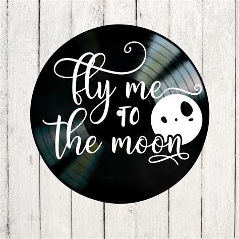 Frank Sinatra Fly Me to the Moon Song Lyrics on a Vinyl Record Album ...