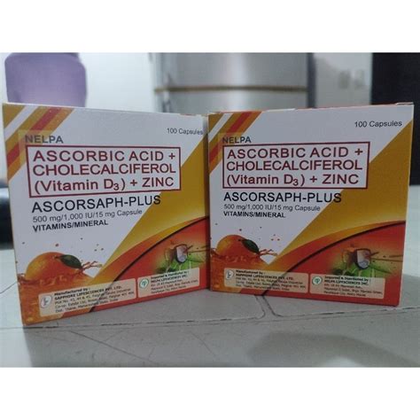 Ascorsaph Plus Ascorbic Acid 500mg 100s Shopee Philippines