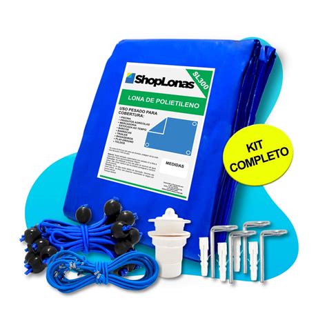 Capa para Piscina 10 em 1 Proteção Azul 300 Micras 7 5x3 Shopee Brasil