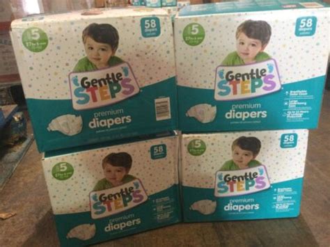 Gentle Steps Premium Diapers Boys Size 5 27 Lbs 232ct Free