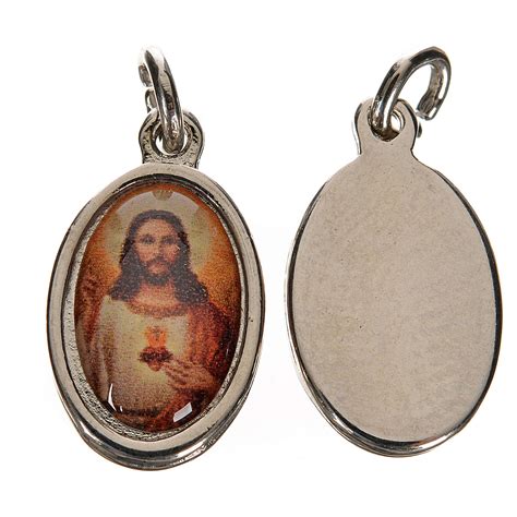 Medalla Sagrado Coraz N De Jes S Metal Plateado Re Venta Online En