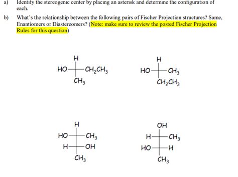 Solved a) Identify the stereogenic center by placing an | Chegg.com
