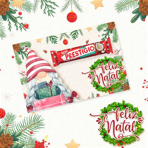 Cartão Para Chocolate Prestígio Natal No Elo7 Personalize Produtos