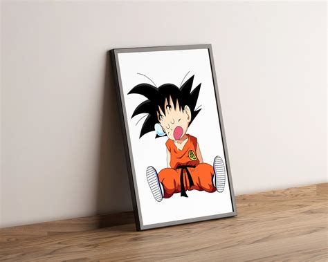 Baby Goku Sleeping Dragon Ball Z Japanese Cartoon Anime Manga Poster ...