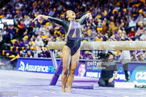 Lsu Tigers Gymnast Aleah Finnegan Competes On The Balance Beam During