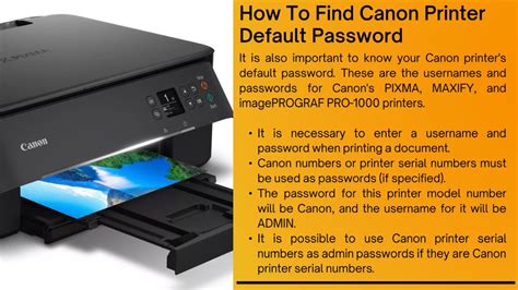 Ppt How To Find Canon Printer Default Password Powerpoint