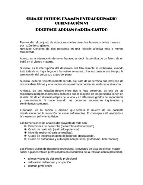 Pdf Guia De Estudio Examen Extraordinario Quetza Edu Mx Wp De