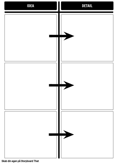 Idé Detaljeret Skabelon Storyboard af da examples