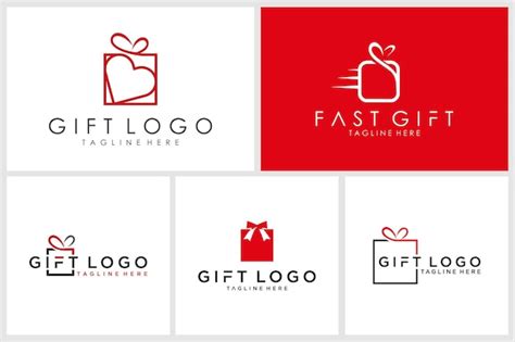 Geschenk Logo Vorlage Modernes Design Premium Vektor