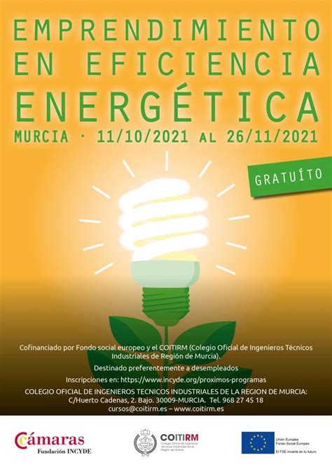 Curso Gratuito Emprendimiento Y Eficiencia Energ Tica Coitirm