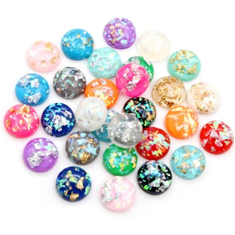 New Fashion 40pcs 8mm 10mm 12mm Pink Multi Colors Built In Metal Foil