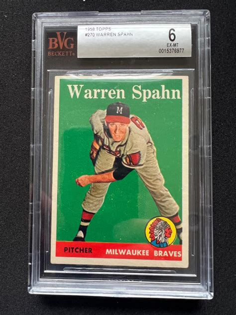 Warren Spahn Graded Topps