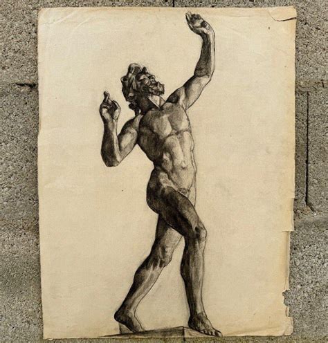Berger Dit Lheureux Biloul Academic Nude Charcoal Th Century For