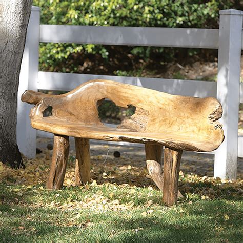 Teak Root Bench 1 Gasper Landscape Design And Construction