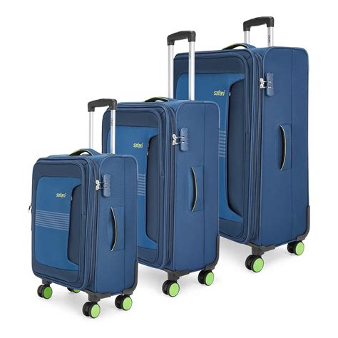 Safari Antitheft Trolley Luggage Bag Set Small Medium And Large Size