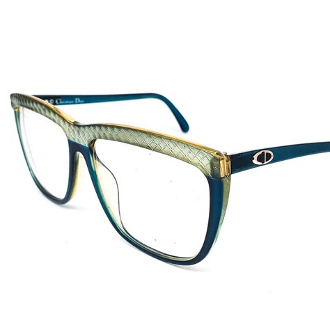 Christian Dior 2399 Blue Square Acetate Eyeglasses Frames With Etsy