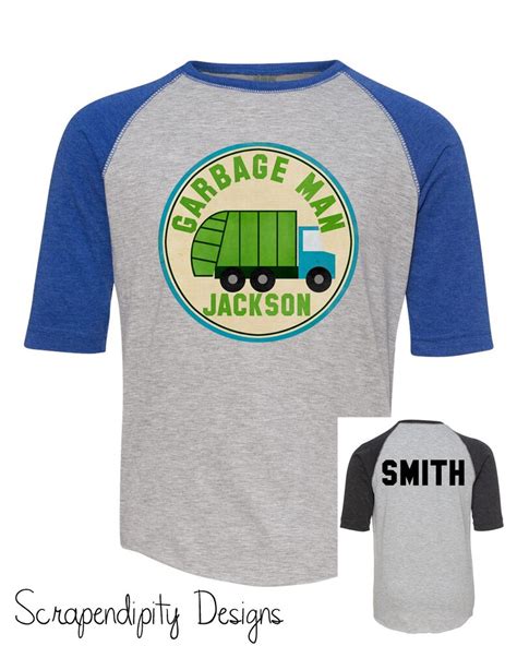 Garbage Man Shirt Kids Garbage Birthday Party Toddler Etsy