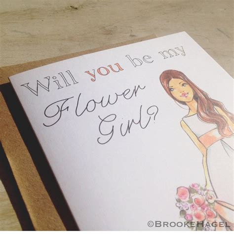 Will You Be My Flower Girl Card Etsy