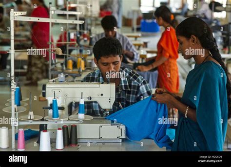 INDIA Tamil Nadu Tirupur Textile Factory Worker Sew Garments For