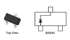 BAS40 Diode 40V 0 6A Schottky Barrier Rectifier PDF