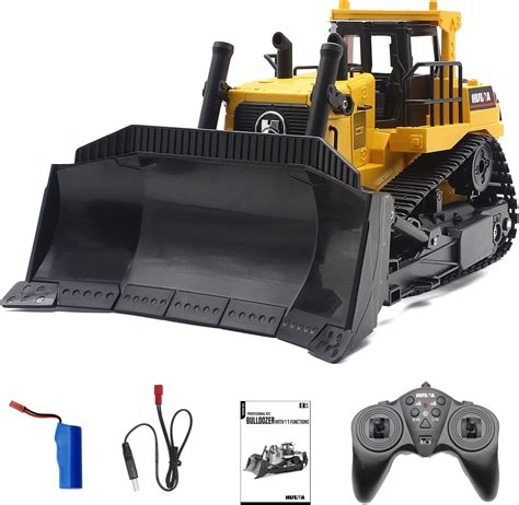 Mostop Rc Bulldozer Toy Scale Channel Rc Front Loader Tractor