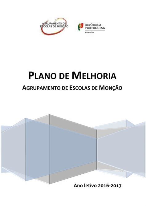 PDF Plano de Melhoria Agrupamento de Escolas de MonçãoAgrupamento