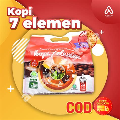 Jual Kopi Sehat Kopi 7 Elemen Sevel Kopi HPAI HNI Isi 20 Sachet Kab