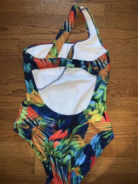 Abs Allen Schwartz Parrot Tie Dye Bathing Suit Swim H… Gem