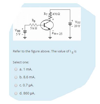 Solved Refer To The Figure Above The Value Of I B Is Chegg