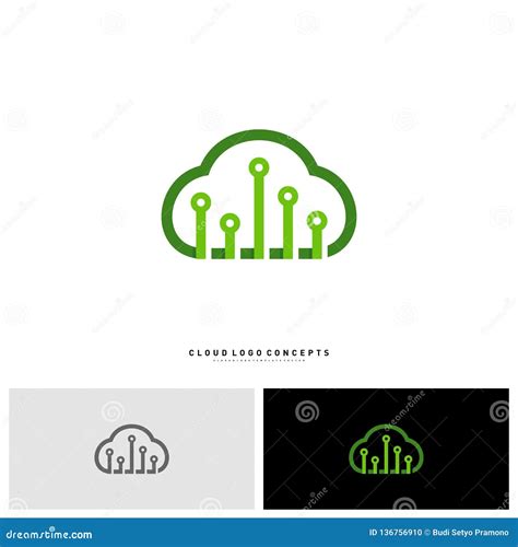 Tecnologia Logo Design Concept Vetora Da Nuvem Nuvem Logo Template