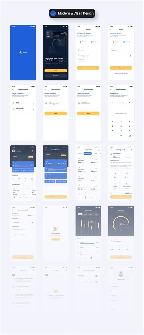 GoNet Internet Provider App UI Kit