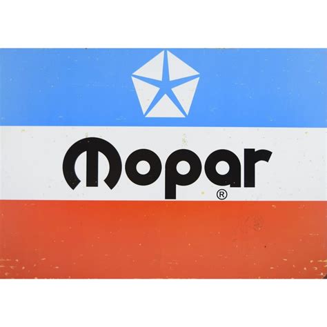 Mopar Logo Rusted Tin Sign