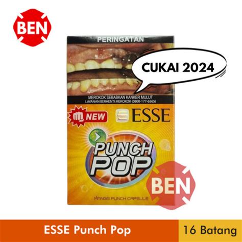 Jual Rokok Esse Punch Pop 16 Batang Mango Capsule Kuning Mangga Slop