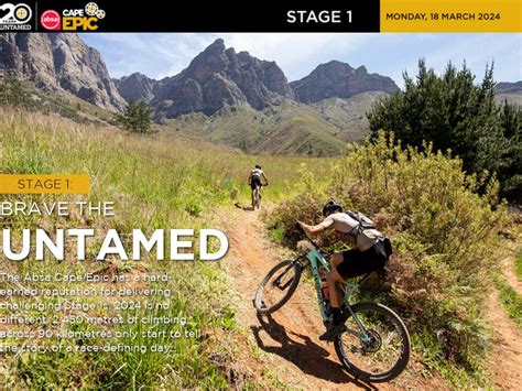 Stage 1 Monday 18 March 2024 Absa Cape Epic Chapter 1