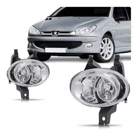 Kit Farol Milha Auxiliar Peugeot 206 306 Sw Anos 2003 A 2010 Botão