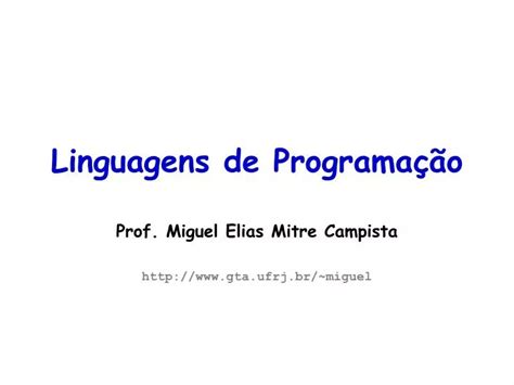 PPT Linguagens de Programação PowerPoint Presentation free download