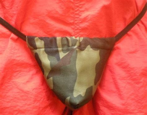 Mens Green Camo G String Thong Male Lingerie By Pmtreasurechest