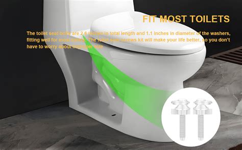 Toilet Seat Screws Universal Replacement Plastic Toilet Seat Hinge Bolt